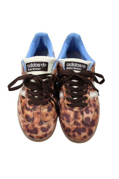 Adidas Wales Bonner Women's Round Toe Lace Up Animal Print Trainer Sneakers Size