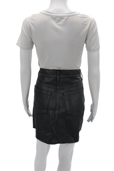 Paige Womens A-Line Mini Skirt Black 100% Cotton Solid Size 31