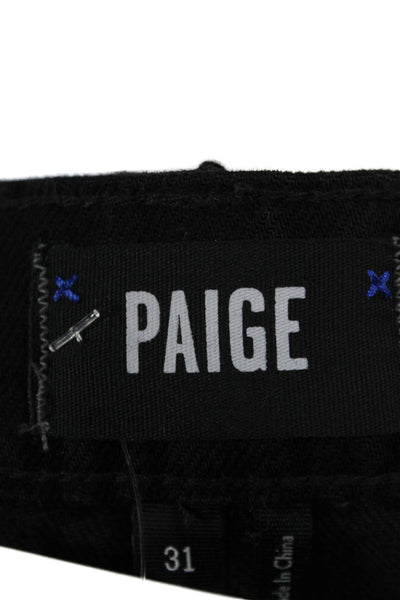 Paige Womens A-Line Mini Skirt Black 100% Cotton Solid Size 31