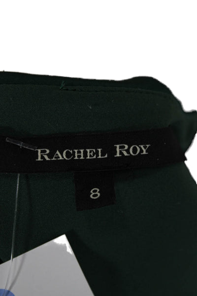 Rachel Roy Womens Sheath Dress Green Sleeveless Round Neck Knee Length Size 8