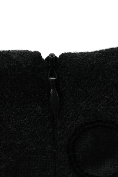 Vince Womens Charcoal Wool Sheath Sweater Dress Short Sleeve Round Neck Size 12