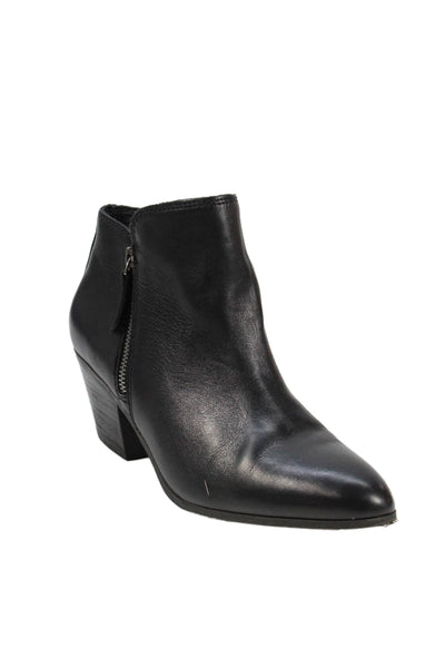 House of Harlow 1960 Womens Leather Ankle Boots Black Size 10M