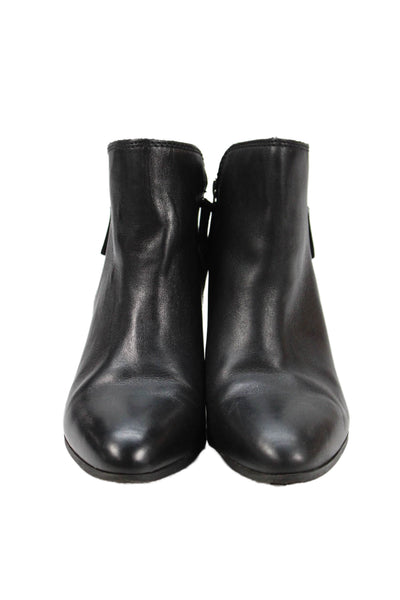 House of Harlow 1960 Womens Leather Ankle Boots Black Size 10M