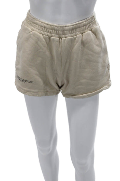 Pangaia Womens Sweat Shorts Beige Organic Cotton Solid Spring Size XS