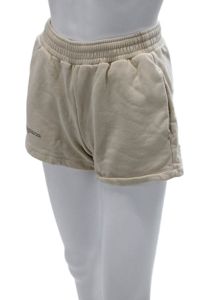 Pangaia Womens Sweat Shorts Beige Organic Cotton Solid Spring Size XS