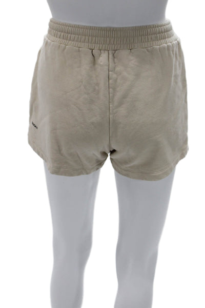 Pangaia Womens Sweat Shorts Beige Organic Cotton Solid Spring Size XS