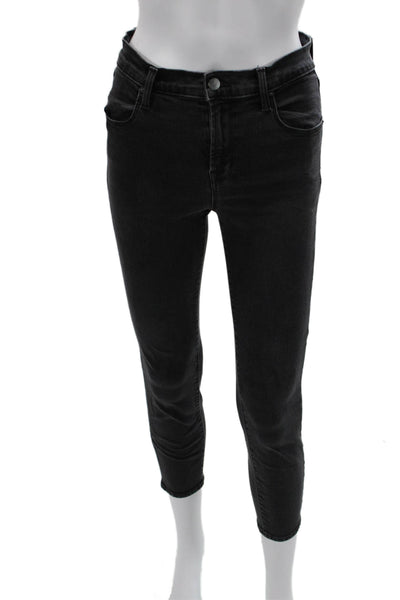 J Brand Womens Ankle Skinny Leg Jeans Black Size 26