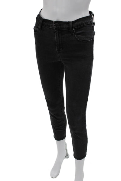 J Brand Womens Ankle Skinny Leg Jeans Black Size 26