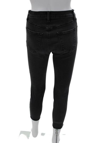 J Brand Womens Ankle Skinny Leg Jeans Black Size 26