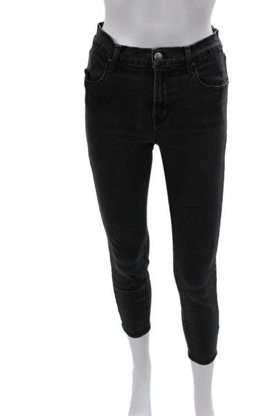 J Brand Womens Ankle Skinny Jeans Black Size 26