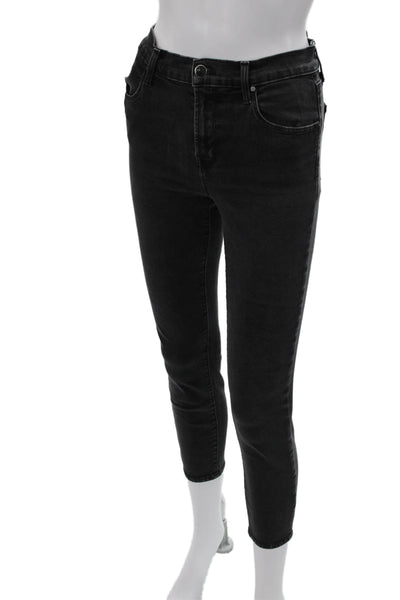 J Brand Womens Ankle Skinny Jeans Black Size 26