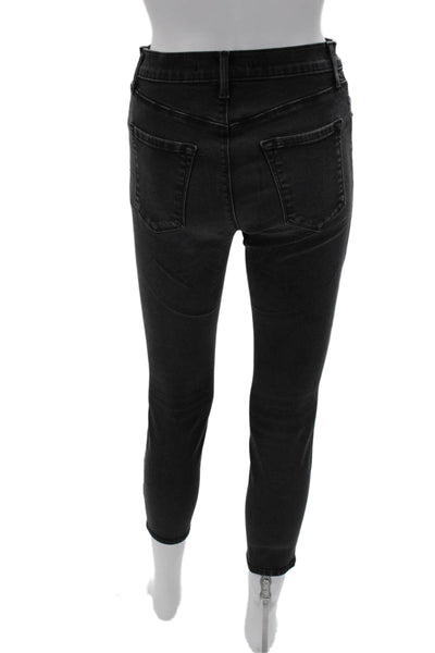 J Brand Womens Ankle Skinny Jeans Black Size 26