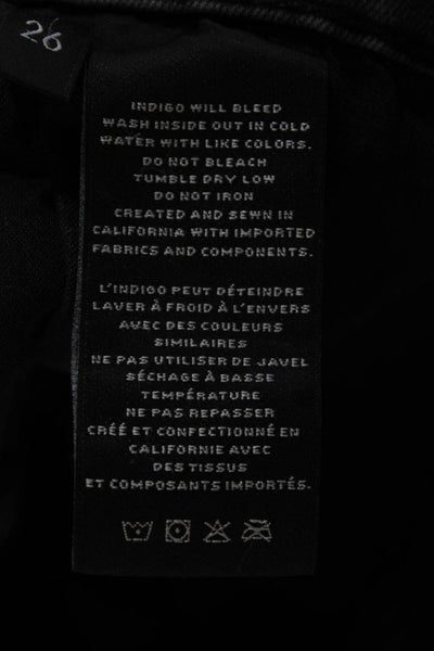 J Brand Womens Ankle Skinny Jeans Black Size 26