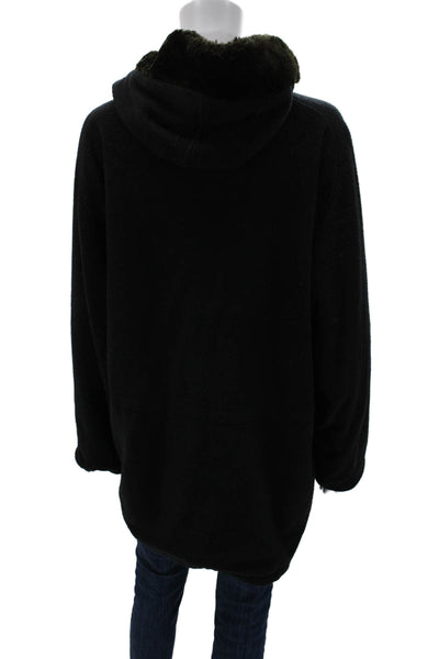 Obermeyer Womens Black Button High Neck Polyester Outdoor Jacket Size L