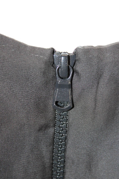 Brunello Cucinelli Women Shift Dress Black Silk Sleeveless Round Neck Size S