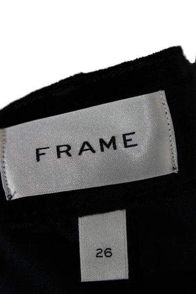 Frame Women Dark Blue Cotton Rayon Spandex Pants 29in Inseam Size 26