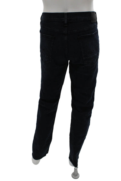 Hudson Mens Skinny Jeans Dark Blue Button Size 36