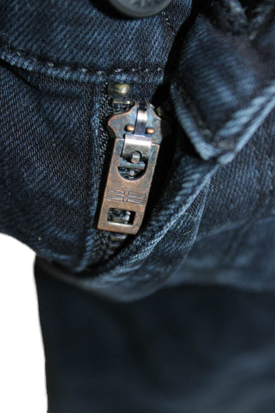 Hudson Mens Skinny Jeans Dark Blue Button Size 36