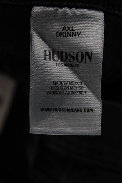 Hudson Mens Skinny Jeans Dark Blue Button Size 36