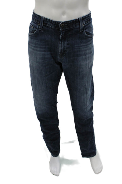AG Adriano Goldschmied Mens Straight Dark Blue Jeans Size 36