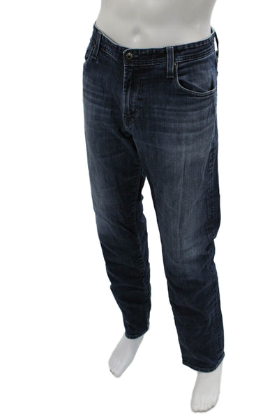 AG Adriano Goldschmied Mens Straight Dark Blue Jeans Size 36
