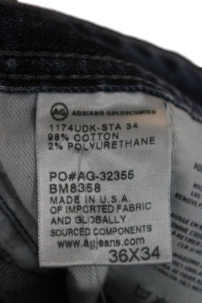 AG Adriano Goldschmied Mens Straight Dark Blue Jeans Size 36