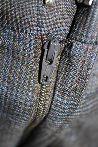 Michael Kors Men Dress Pants Dark Gray Wool Blend Checked Size 34