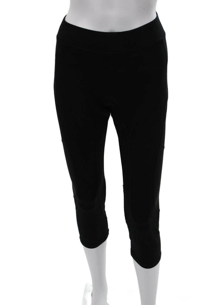 XCVI Women Capri Cropped Nylon Blend Black Leggings Size M