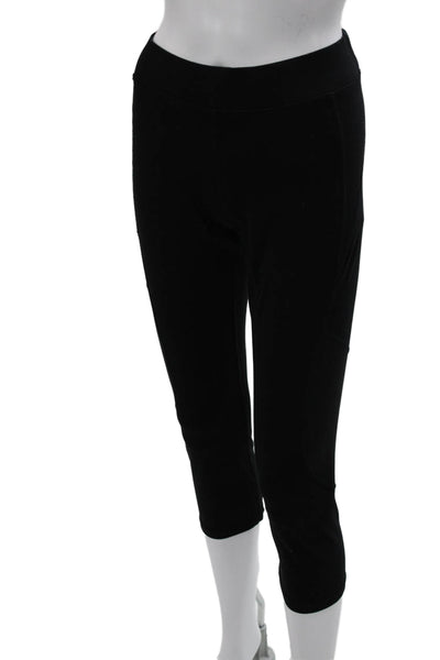XCVI Women Capri Cropped Nylon Blend Black Leggings Size M