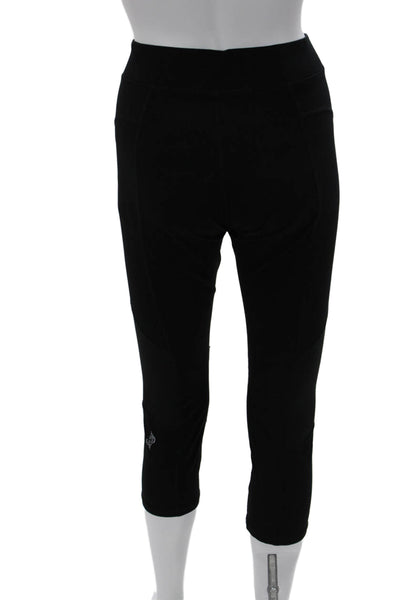 XCVI Women Capri Cropped Nylon Blend Black Leggings Size M