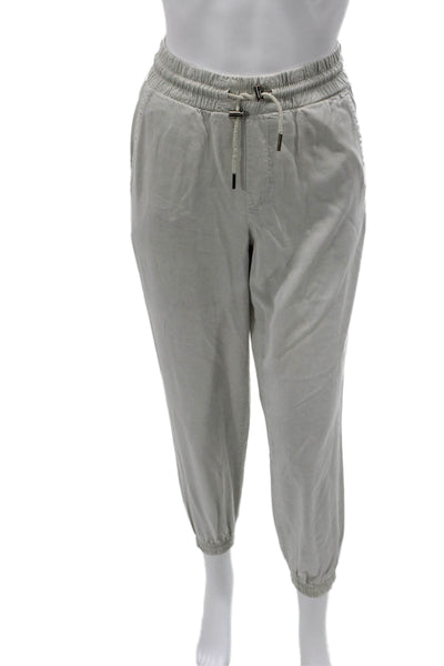 Zara Unisex Jogger Pants Gray Drawstring Tencel 28 Inseam Size S