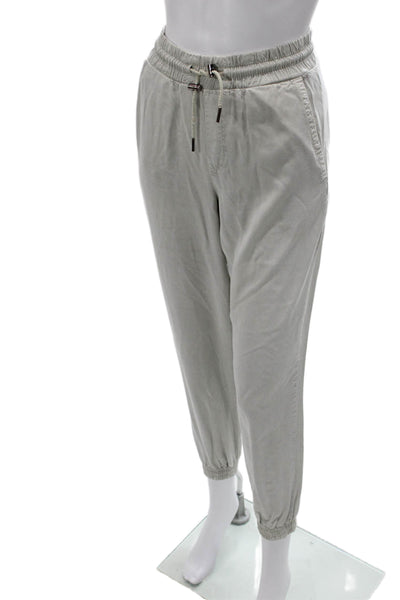 Zara Unisex Jogger Pants Gray Drawstring Tencel 28 Inseam Size S