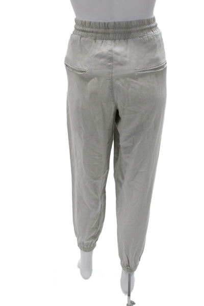 Zara Unisex Jogger Pants Gray Drawstring Tencel 28 Inseam Size S