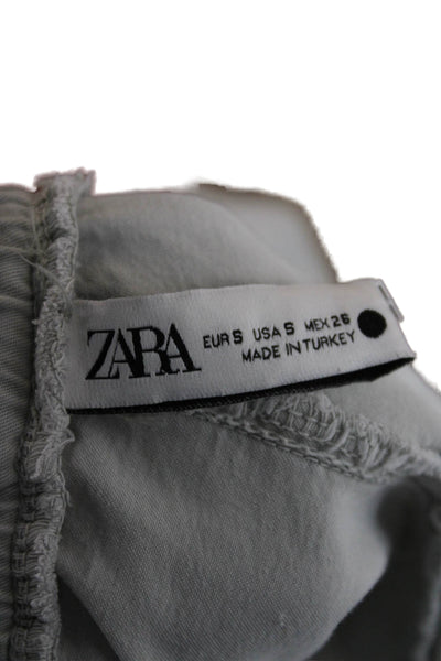 Zara Unisex Jogger Pants Gray Drawstring Tencel 28 Inseam Size S