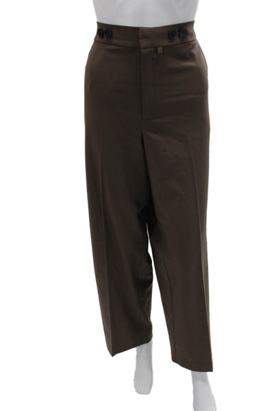 Zara Unisex Dress Pants Brown Polyester Viscose Elastane Size XS