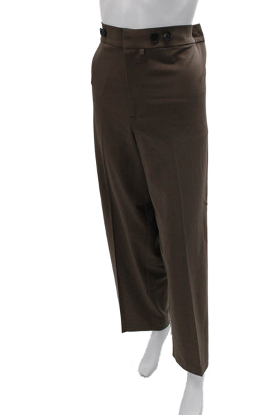 Zara Unisex Dress Pants Brown Polyester Viscose Elastane Size XS