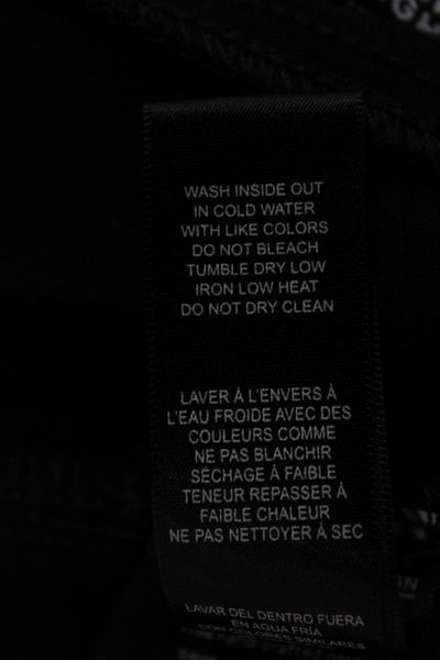 Good American Women Ankle Cropped High Rise Jeans Black Button Size 24