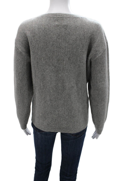 Alpaca International Womens Gray Alpaca Crew Neck Pullover Sweater Size L