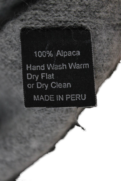 Alpaca International Womens Gray Alpaca Crew Neck Pullover Sweater Size L