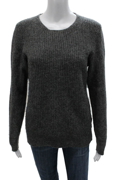 Allsaints Women Dark Gray Pullover Sweater Crew Neck 70% Wool 30% Alpaca Size S