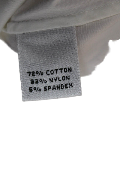 St. John Sport Women White Collared 3/4 Sleeve Button-Up Blouse Size PP