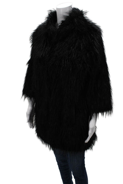 Via Spiga Women Black Gothic 3/4 Sleeve Coat Size XS