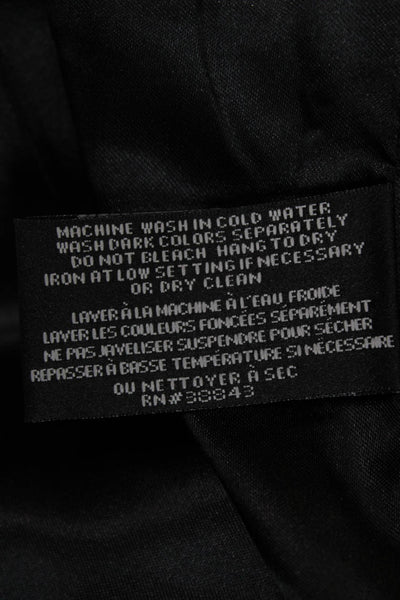 Via Spiga Women Black Gothic 3/4 Sleeve Coat Size XS