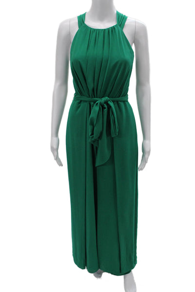 Vince Camuto Womens Green Halter Neck Sleeveless Jumpsuit Size 6