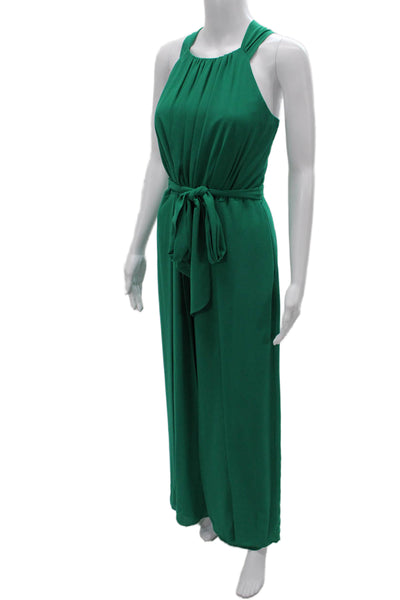 Vince Camuto Womens Green Halter Neck Sleeveless Jumpsuit Size 6
