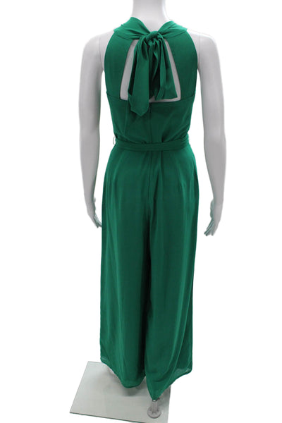 Vince Camuto Womens Green Halter Neck Sleeveless Jumpsuit Size 6