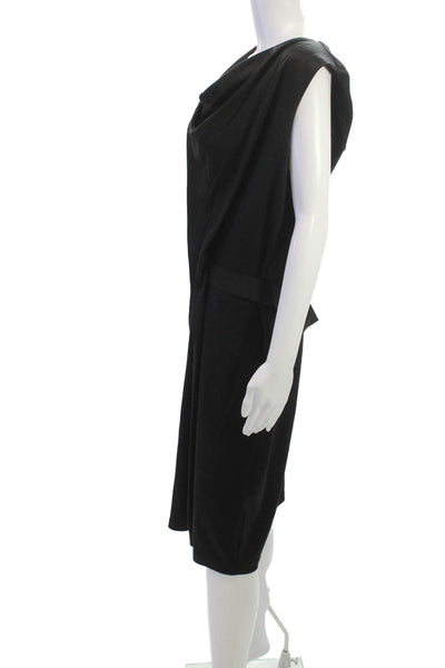 Escada Sport Women Shift Dress Sleeveless Knee Length Black Size 44