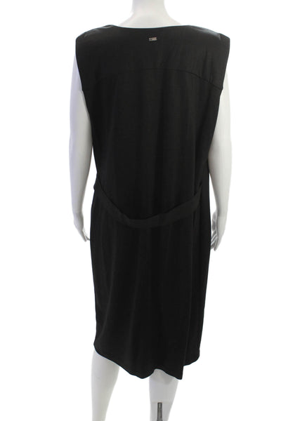 Escada Sport Women Shift Dress Sleeveless Knee Length Black Size 44