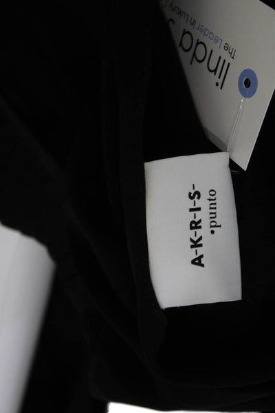 Akris Punto Women Shift Dress Black Sleeveless Knee Length Size 14