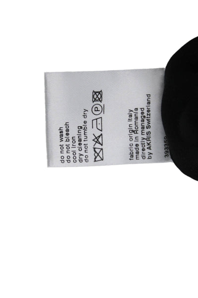 Akris Punto Women Shift Dress Black Sleeveless Round Neck Knee Length Size 14